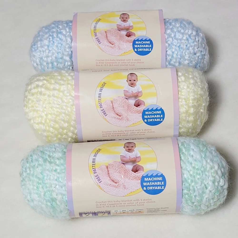 Lion Brand Homespun Baby Yarn 3 Skeins